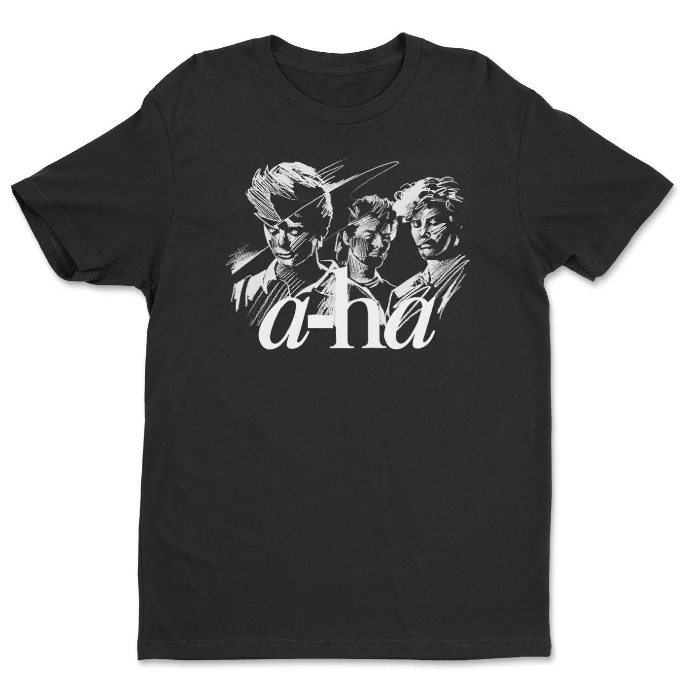 Officially Licensed a-ha - Band Sketch Mens T-Shirt L