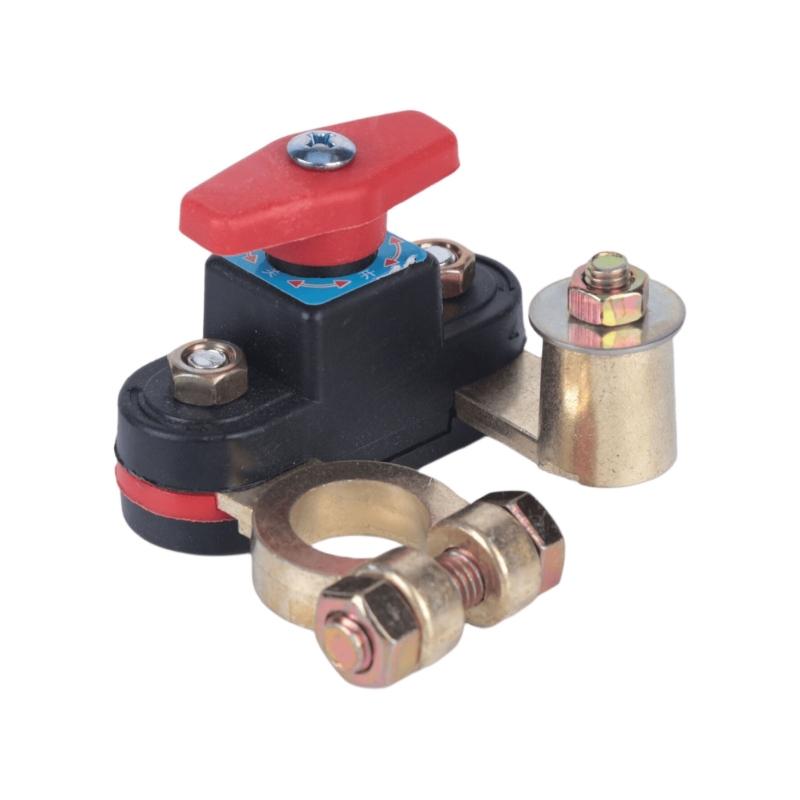 Car Battery Disconnect Control with Cutoff Knob and Wrench, Metal Terminal Hardware for Long Term Parking, Maintenance and Battery Power Disconnect