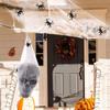 Halloween Skeleton Voice Activated Decorations Luminescence Mesh Bag LED Red Eyes Spider Ghost Spider Cotton Haunted House Props