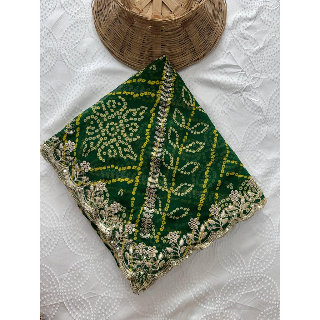 New Arrival Party Wear Bandhej Saree