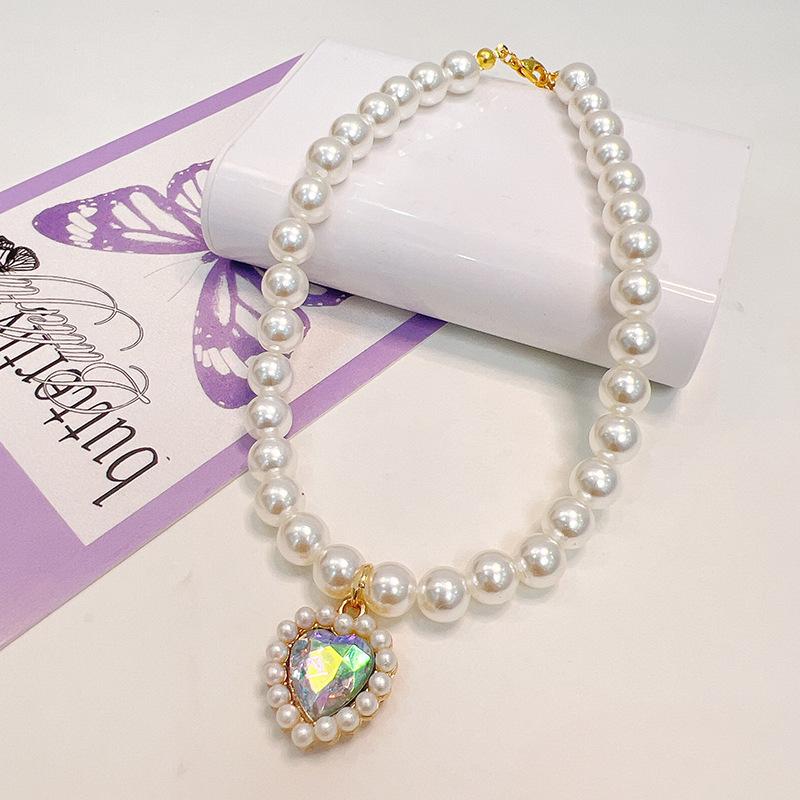 Pet Supplies: Pearl Necklace Collar for Cats and Dogs - Available in 7 Colors