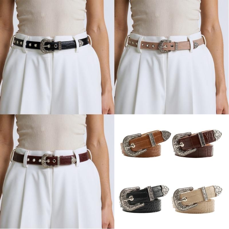Timeless Women's Belt Stylish PU Leather Strap Adjustable Waistband For Dresses Jeans Casual Outfits