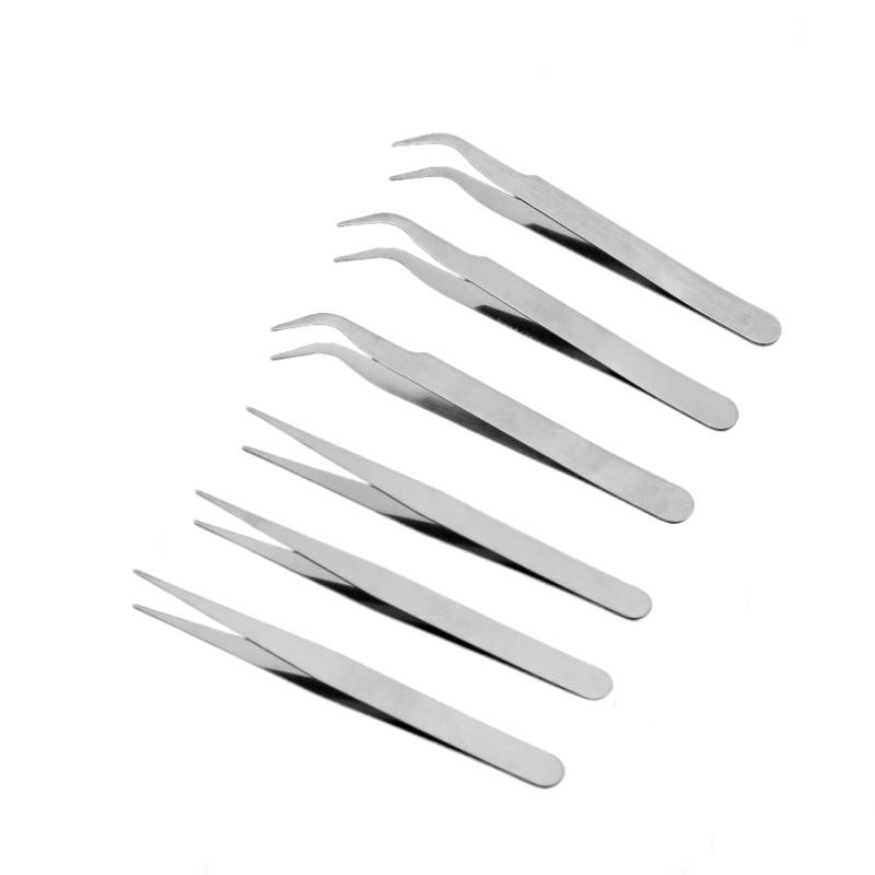 Stainless Steel Curved Tip Tweezers for Feather Plucking, Acne, and Eyelash Extension.