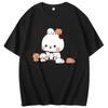 Anime Cartoon Panda Bear Bubu and Dudu T Shirt Kawaii Graphic Printed T Shirt Fashion Crew Neck Plus Size T Shirt Unisex