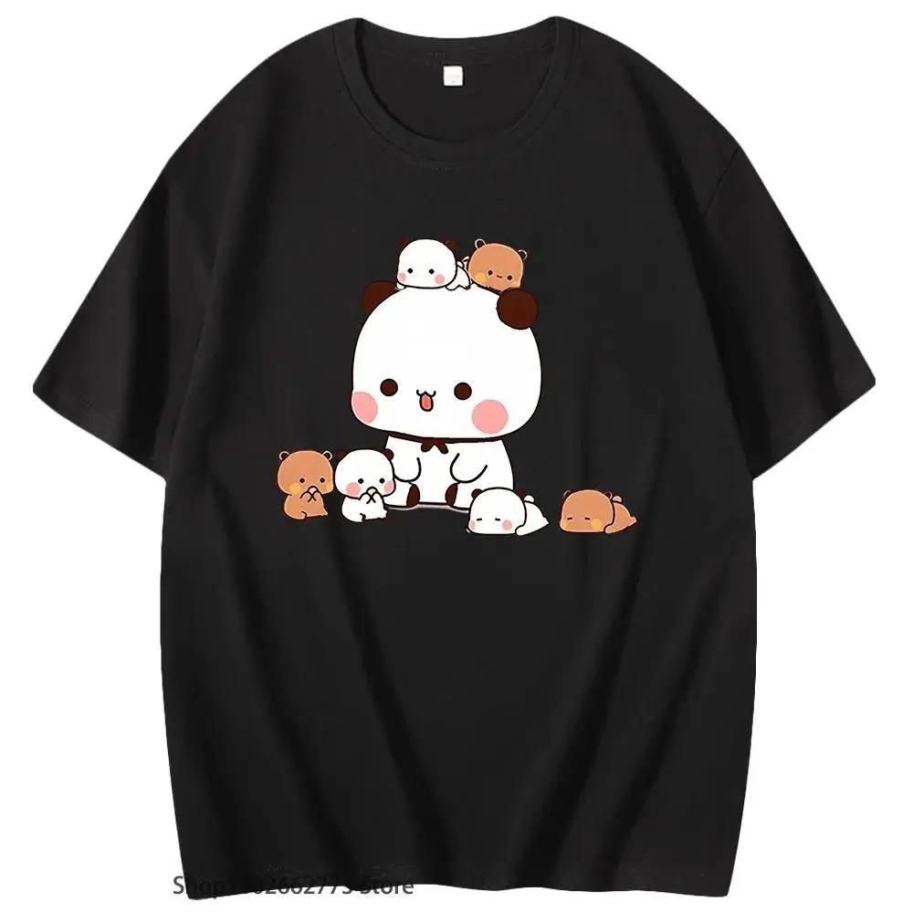 Anime Cartoon Panda Bear Bubu and Dudu T Shirt Kawaii Graphic Printed T Shirt Fashion Crew Neck Plus Size T Shirt Unisex