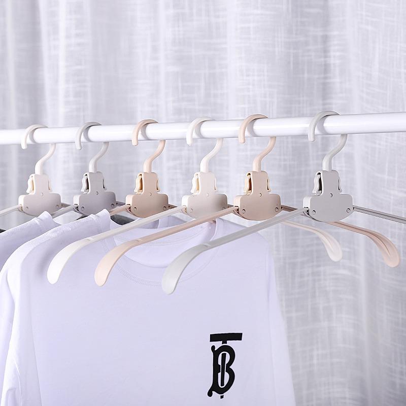 T Portable Travel Folding Clothes Hanger Home Carrying Plastic Non Slip Outdoor Travel Multi Functional Magic Clothes Hanger