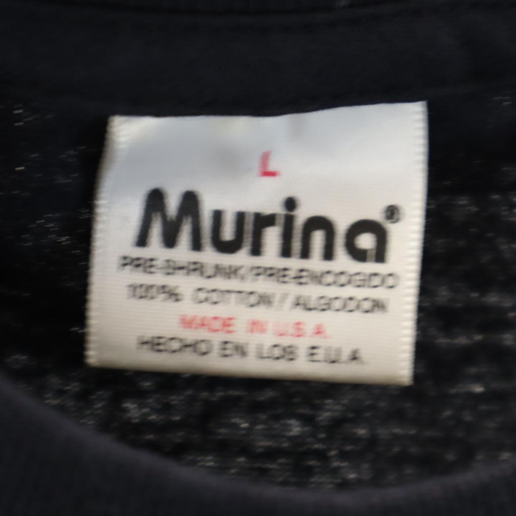 Murina 90s Made in USA Old Photo print Short sleeve T-shirt L dark blue Men's Used