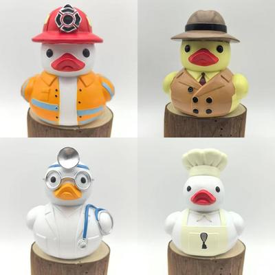 Creative Detective Duck Doctor Duck Chef Duck Fire Duck Home Desktop Statue Ornaments Resin Crafts Baby Birthday Toys And Gifts