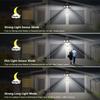 208 LED Solar Outdoor Lights 3 Heads Motion Sensor Security Lamp IP65 Waterproof Remote Control 3 Modes Flood Wall Light