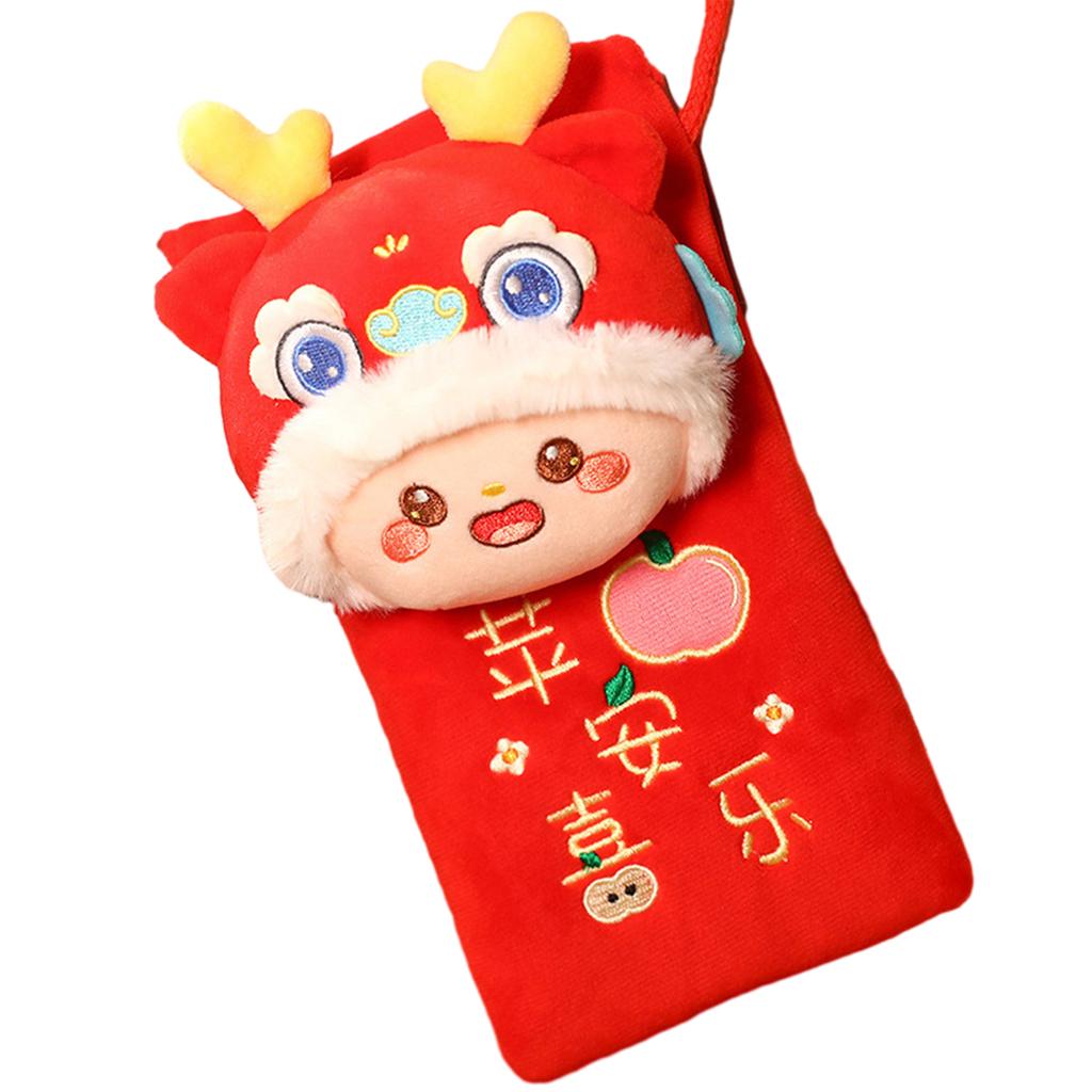 New Year Plush Doll Backpack Comfortable Stylish Festival Red Envelopes Holiday Supplies