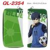 Blue Lock Long Zip Wallet Full Color PU Leather Isagi Bachira Anime Clutch Purse