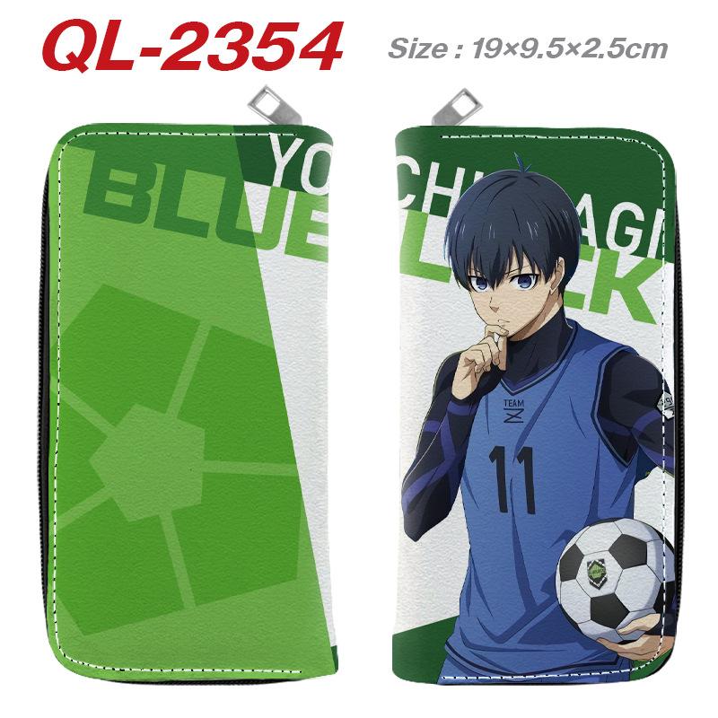 Blue Lock Long Zip Wallet Full Color PU Leather Isagi Bachira Anime Clutch Purse