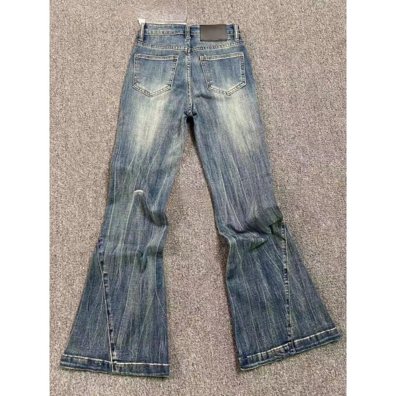 Office Lady Blue Flare Jeans High Street Slim Pohodlné nohavice do zvonu Ženy Móda Denim Nohavice American Retro Streetwear