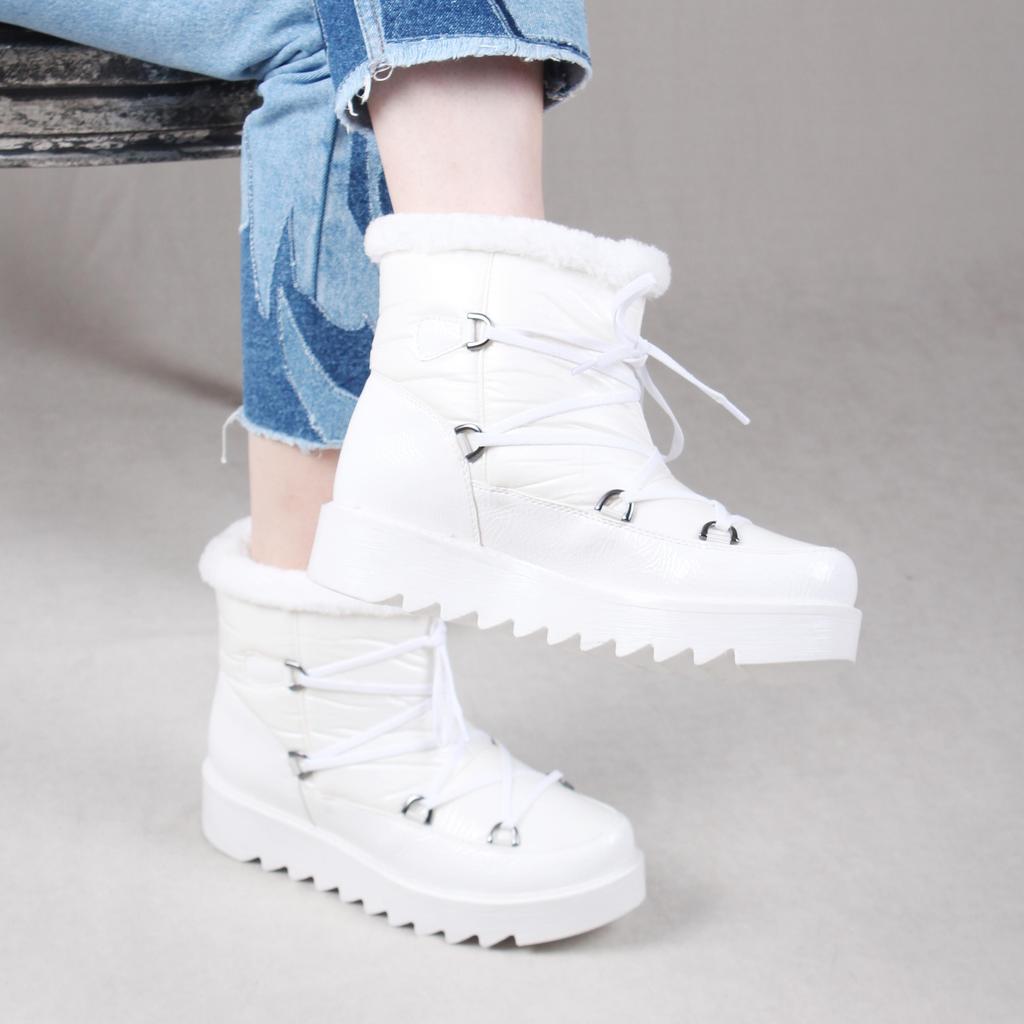 Botas de nieve Botas de piel de suela antideslizante con plumas blancas  Temporada de invierno 2022 comprar a buen precio — entrega gratuita,  reseñas reales con fotos — Joom
