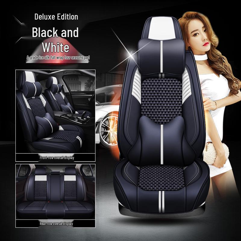 Jiaqi Eis-Seide Cartoon Autositzbezug: Vollständige Abdeckung, Universelle Passform für alle Jahreszeiten