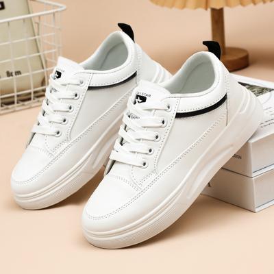 Kleine witte schoenen dames lente casual skateboard schoenen dikke zool Koreaanse versie dikke zool trend ins stijl enkele schoenen
