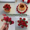 Rose Bouquet Coaster Crochet Flower Placemat Hand Woven Bouquet Cupmat Home Desktop Potted Plant Ornaments Mother'S Day Gift