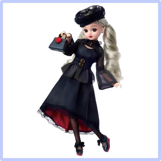 TAKARA TOMY Licca-chan Photogenic Gothic Noir Doll, Fashion Doll, Ages 3 and Up