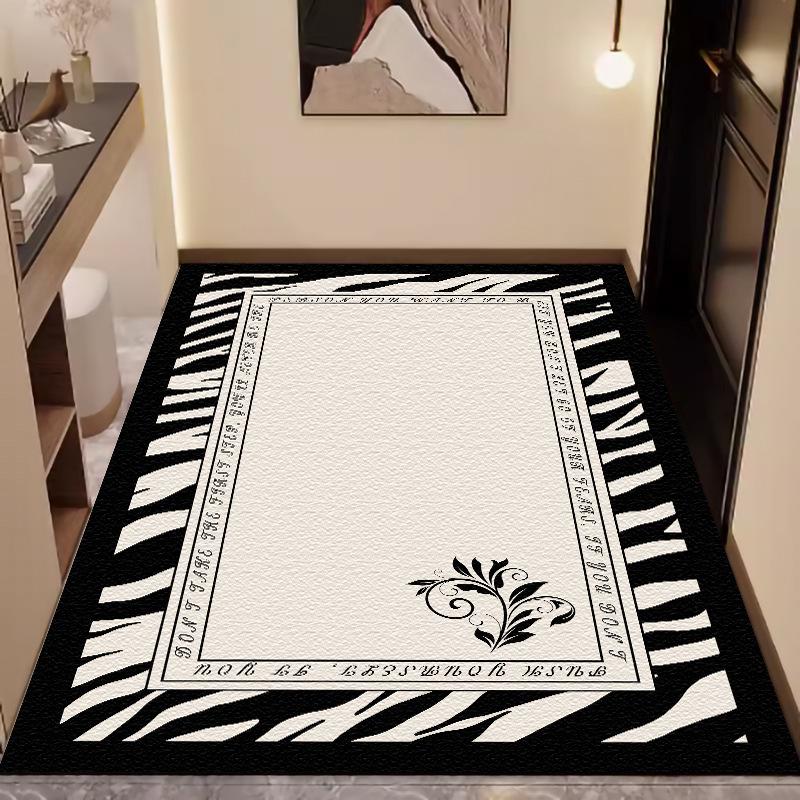Luxury Leather Entrance Mat: Wash-Free, Wipeable Door Mat for Home and Porch