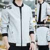 Men Baseball Coat Stand Collar Long Sleeve Zipper Placket Casual Outwear with Pockets Loose Fit Work Gym Jacket