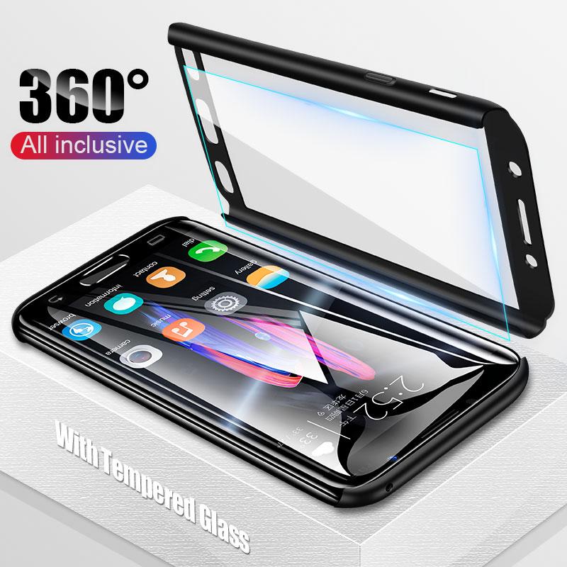 Buy Full Body Coverage Hybrid Protective Case Cover + Tempered Glass