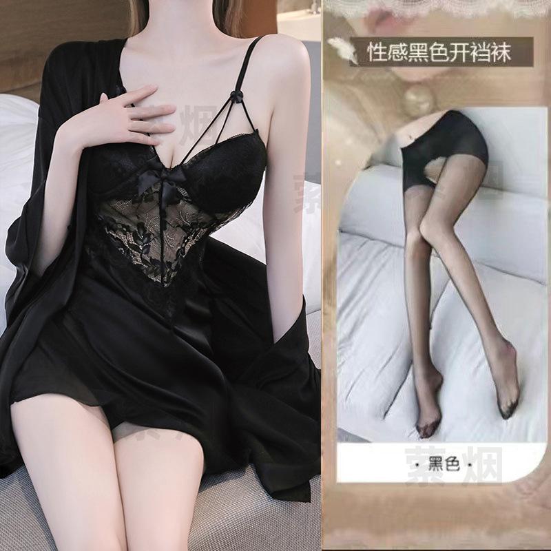 Sexy lingerie sexy lace section uniform seduction perspective passion pure lust nightdress suit
