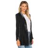 Velvet Blazers For Women Solid Open Front Lapel Cardigan Coat Long Sleeve Fall Winter Office Work Suit Jacket
