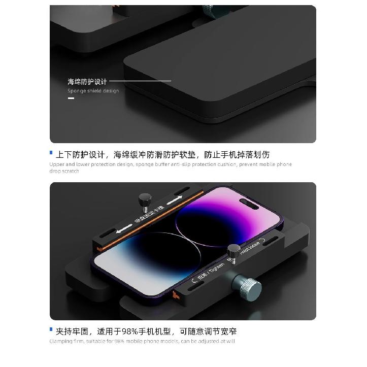 Multifunctional Fixing Clamp Mobile Phone Side Hanging Fixture for Screen Back Cover Glass Replacement Pressure Holding Tool