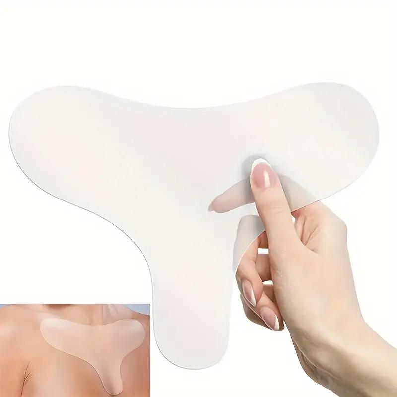 1/2pc Anti-Ageing T Anti Wrinkle Chest Pad Reusable Silicone Transparent Brust Lifting Patch Wrinkles Remover Skin Care Tools