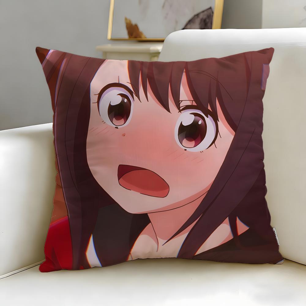 slice anime Senryu Girl Cushion Cover Soft EasyWash Pillow Case Versatile for Couch Bed Travel and Office