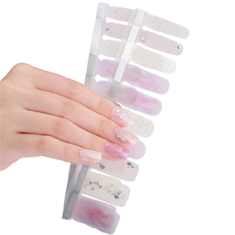 Gradient Nail Art Stickers Full Wrap Nail Stickers Self-Adhesive Nail Art Decals