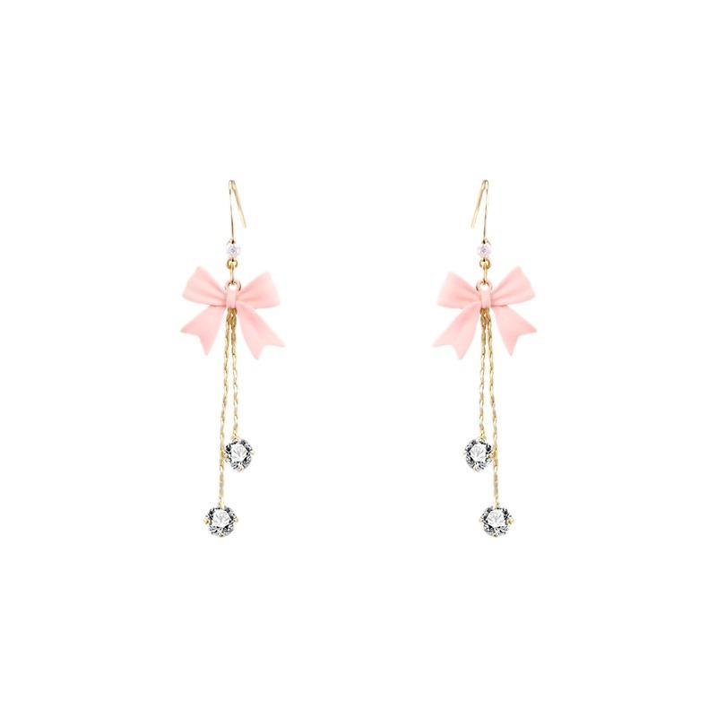 Tassel Bow Earrings: Trendy High-End Design for Women 2024