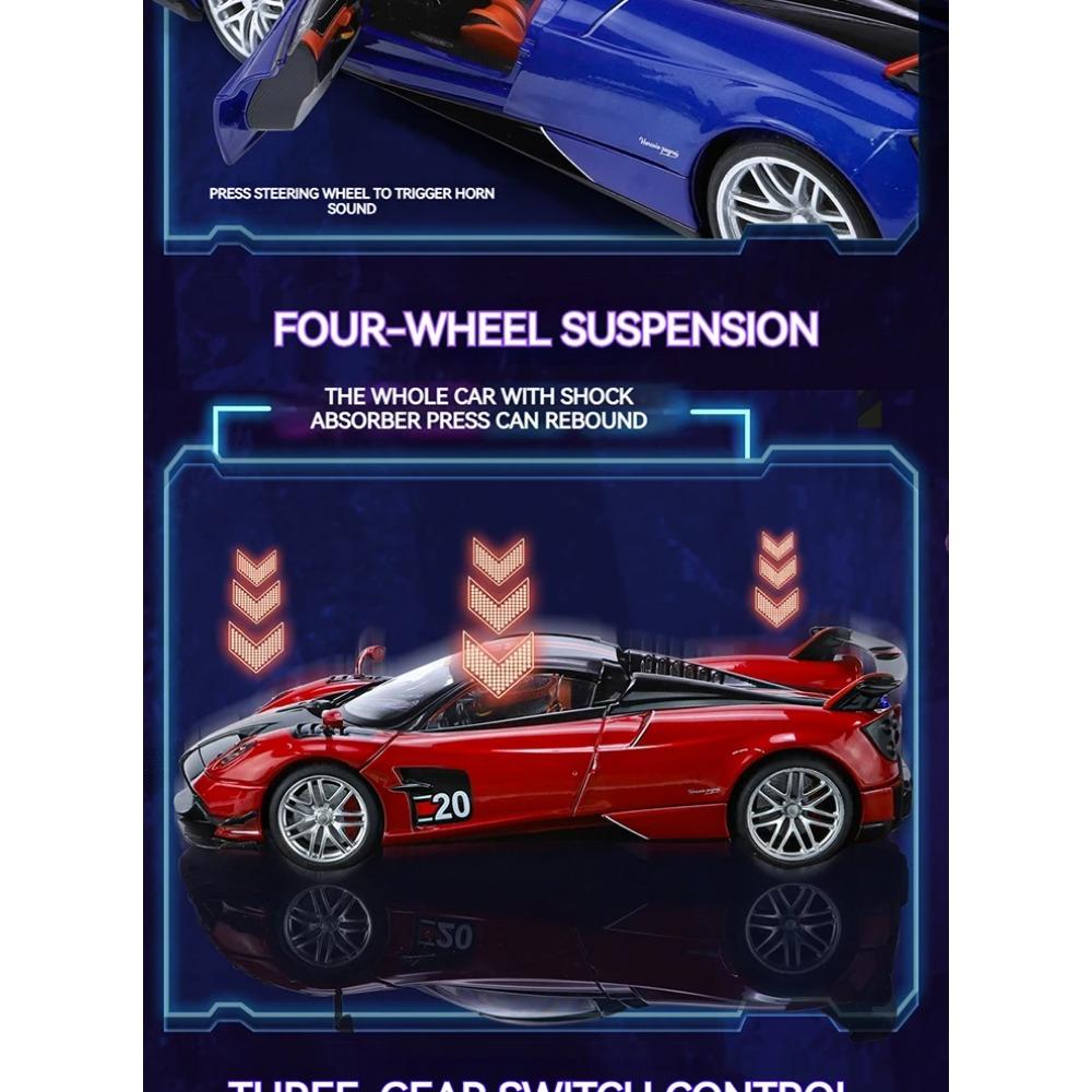 1/18 Pagani Huayra BC Blu Francia/Candy Blue with Carbon Accents 1/18 Model Car By Autoart