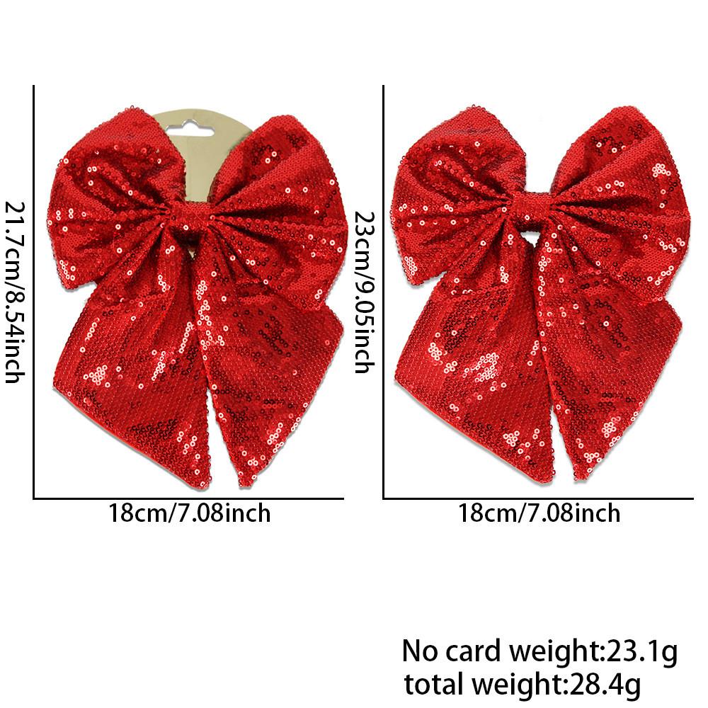 Sequin Christmas Elegant Bow Ornaments For Vibrant Holiday Decor Parties And