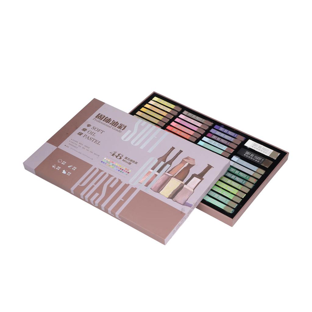 50pcs Oil Pastels Vivid Colors Soft Glossy Safe Attractive Decorative DIY Making Coloring