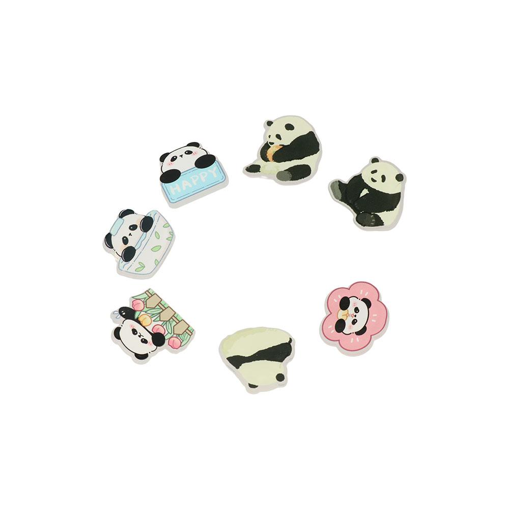 Bear Acrylic Panda Pin Cute Animal Badge Funny Flower Panda Brooch Party