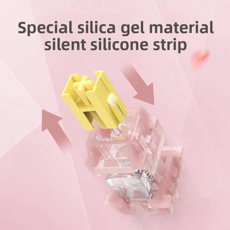 Switch Magnetico Silenzioso Outemu Peach 2 pin 4-110 pezzi Lubrificato in Fabbrica Corsa Regolabile Adatto per Giochi FPS per AULA MCHOSE