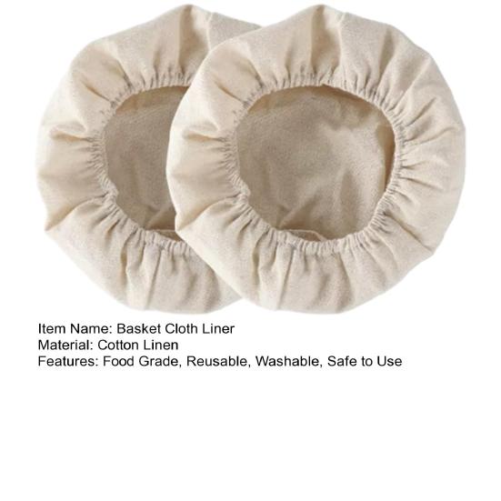 2 stk Brødsikre kurvkluter Matkvalitet non-stick hjemmebaking rund oval deigkurvklut