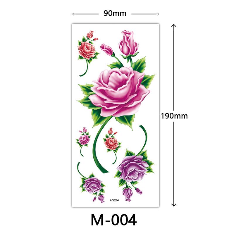 Waterproof Three-Dimensional Color Print Tattoo Sticker, Butterfly Flower Animal Tattoo