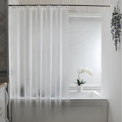 Silk Shower Curtain Waterproof Bathroom Partition Curtain Semi-Transparent 3D Three-Dimensional Silk Peva Material Easy To Clean