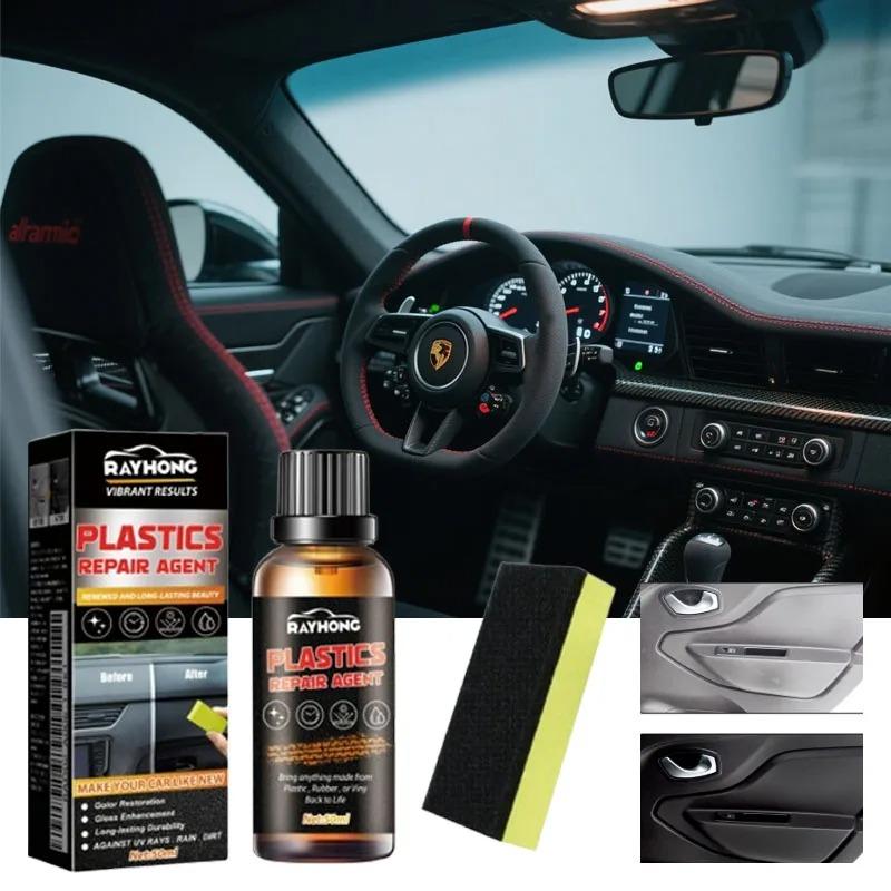 50ml Car Plastic Restorer Back To Black Gloss Auto Plastic Renovation Agent Restoring Liquid Car Refurbishment Cleaning Agent
