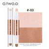 O.TWO.O Double-Headed Contour Stick Waterproof Matte Highlighter Concealer Clavicle Shadow Pen 3D Face Highlighting Makeup Pen