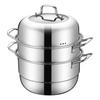 Multi-Purpose 3-Layer Stainless Steel Induction Steamer Pot 30cm