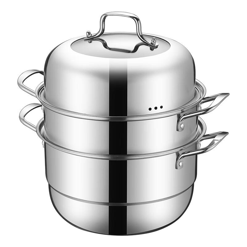 

Multi-Purpose 3-Layer Stainless Steel Induction Steamer Pot 30cm