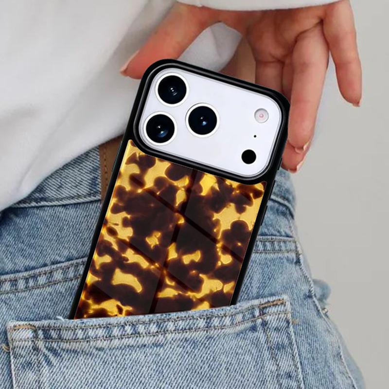 Dark Tortoise Pattern Phone Case for iPhone 16e 15 14 13 12 17 Pro Max Plus Air 17pro Cover Coque