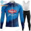 2026 Alpecin Deceuninck Set Maglia Ciclismo Francia Tour Abbigliamento Ciclismo Uomo Autunno Inverno Giacca Bici da Strada Salopette da Ciclismo
