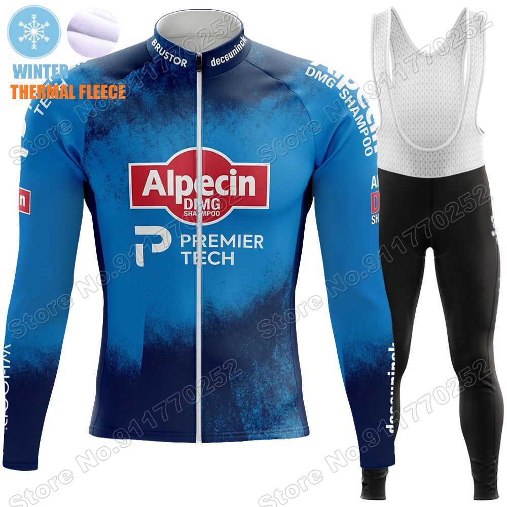 2026 Alpecin Deceuninck Set Maglia Ciclismo Francia Tour Abbigliamento Ciclismo Uomo Autunno Inverno Giacca Bici da Strada Salopette da Ciclismo