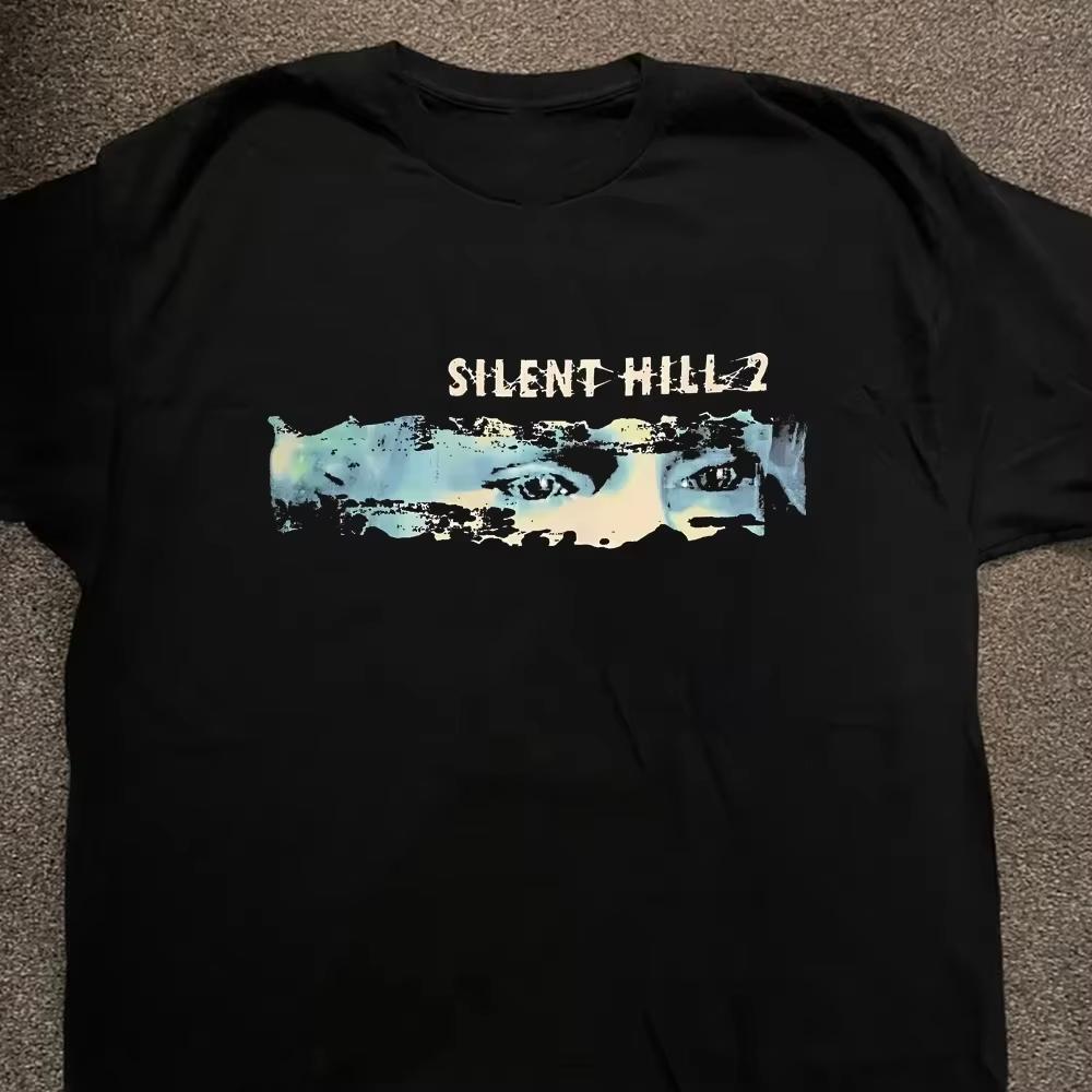 

Silent Hill Cotton Printed T Shirt Horror Shirt Men Women Casual Short Sleeve Round Neck Tee Shirt Gothic Retro graphic t shirts 4XL