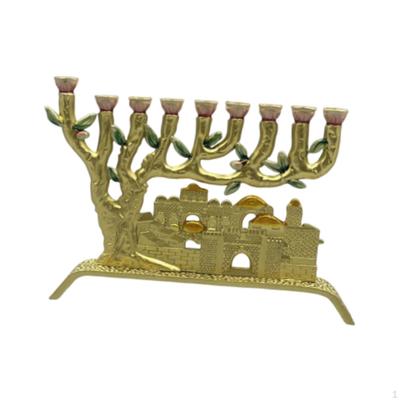 9 Branch Candle Holder Stand Menorah for Taper Candles Metal Candelabra Candlestick