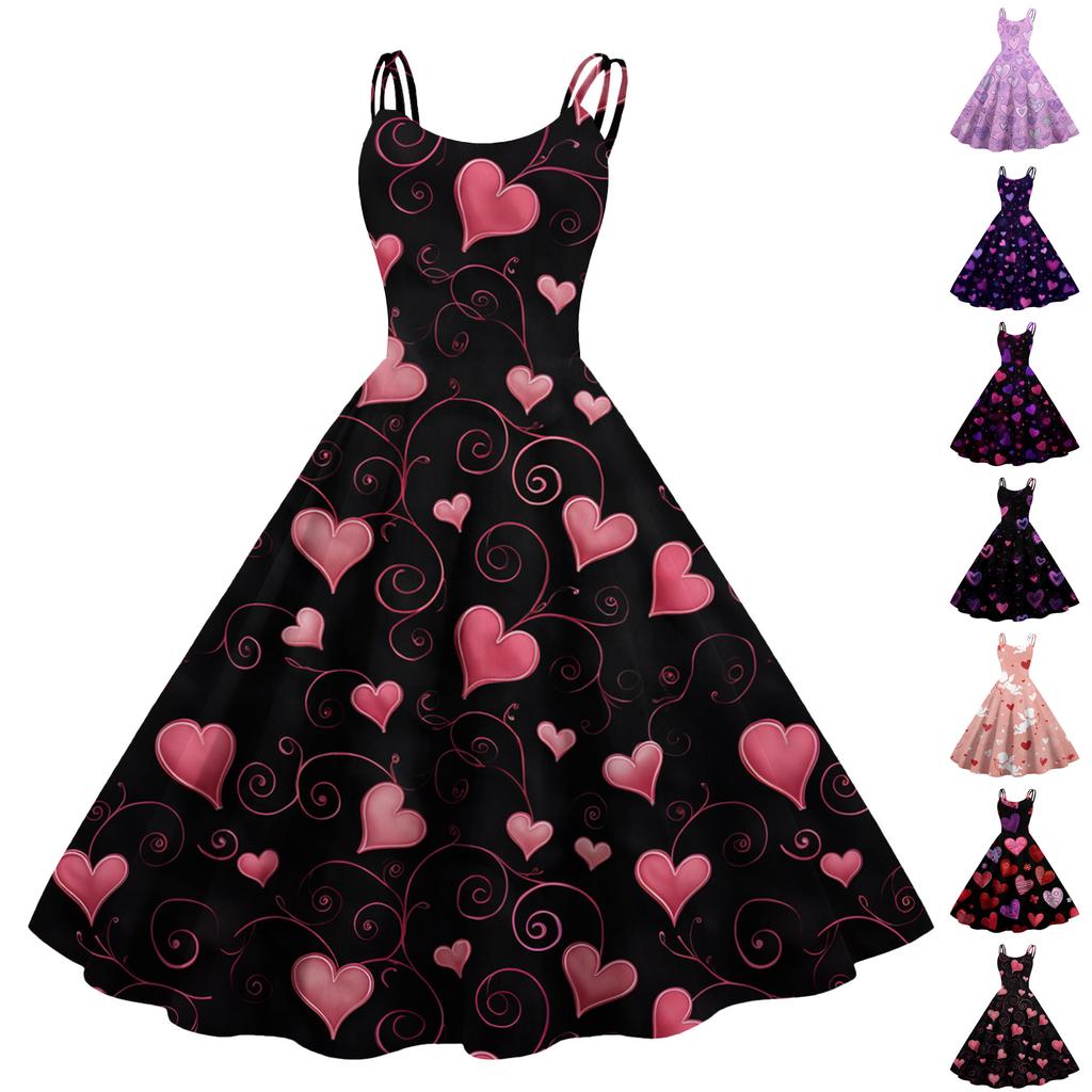 Women's Print Sexy Off-The-Shoulder Punk Vintage Dress